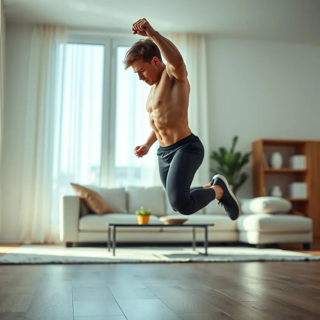 Powerful at home.hiit workout self to transform body