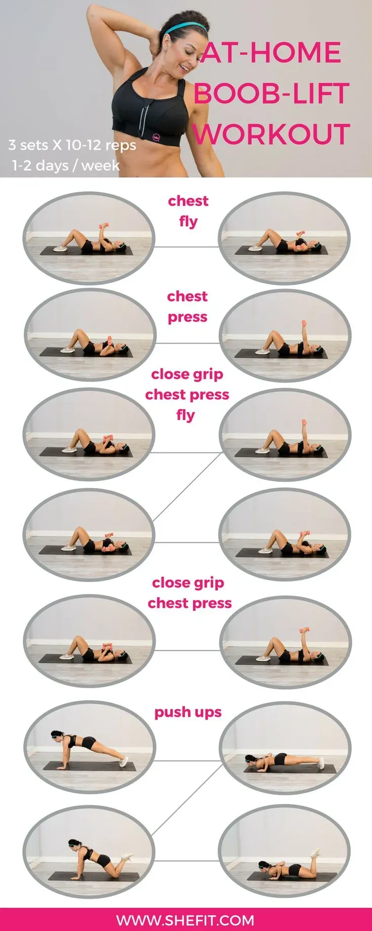 Effective female chest workout at home: Build strength now